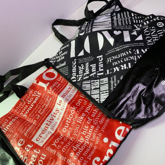 Lululemon small reusable tote bags 3 bags X $14 - Picture 4 of 4